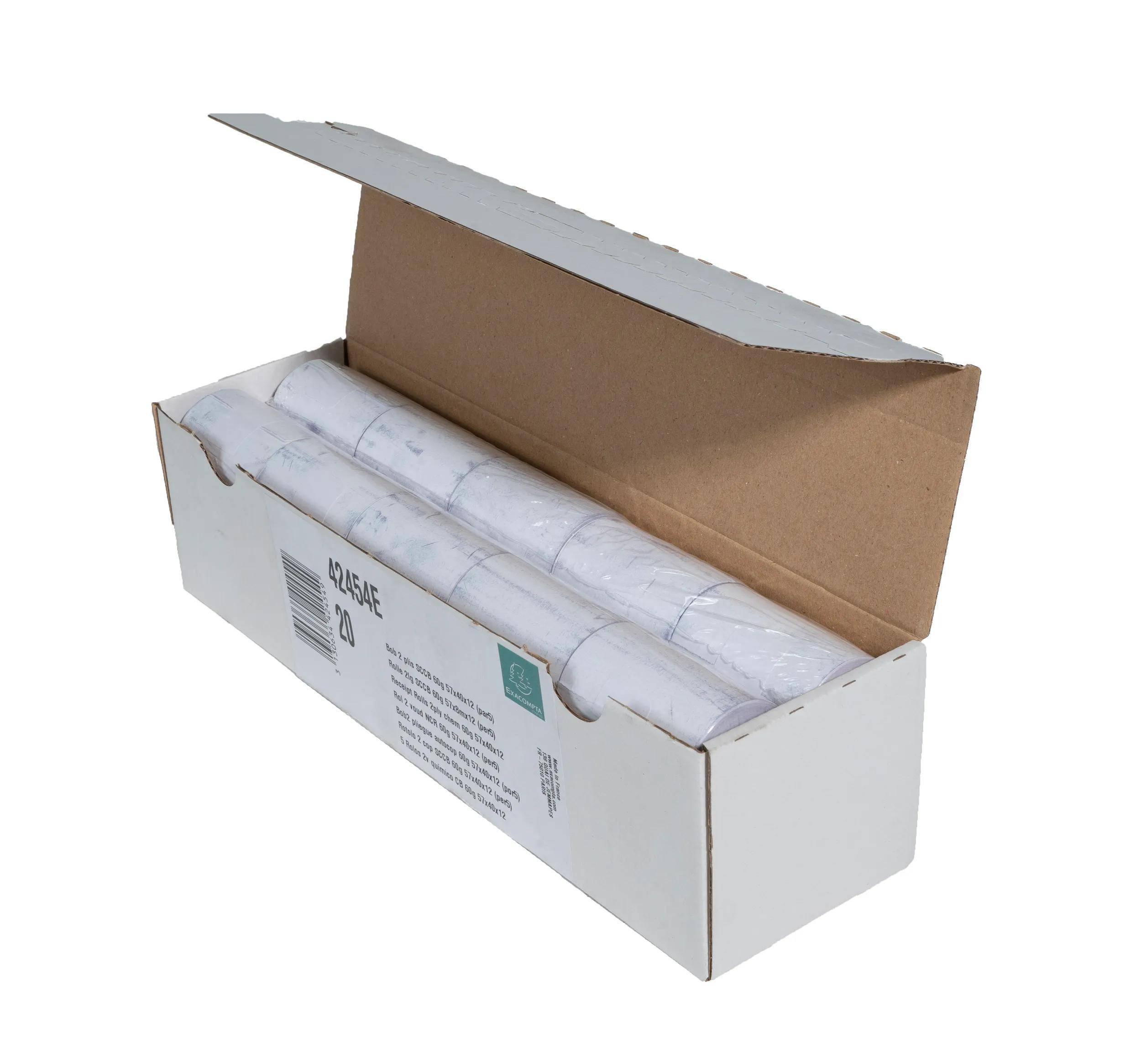 Exacompta 20x Rolle 2-lagig Kartenzahlung 60g B:57mm Kern 12mm L:10m Weiß 42454E