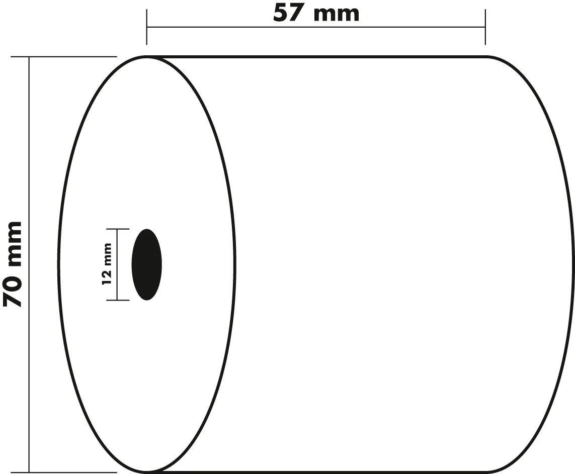 Exacompta 50x Rolle 1-lagig Offset 60g/m 57x40mx12 (10) - Weiß - 5770120V