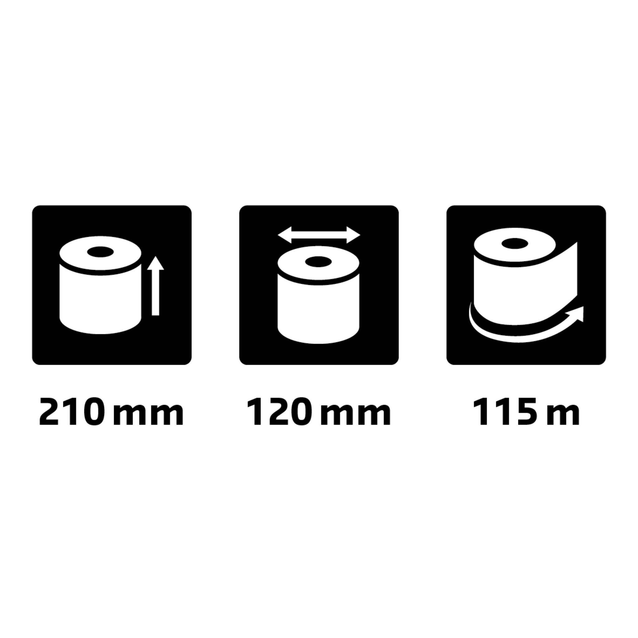 Exacompta 6x Rolle 1-lagig Offset für Telex extraweiß 60g 210x120mm Weiß 52131E