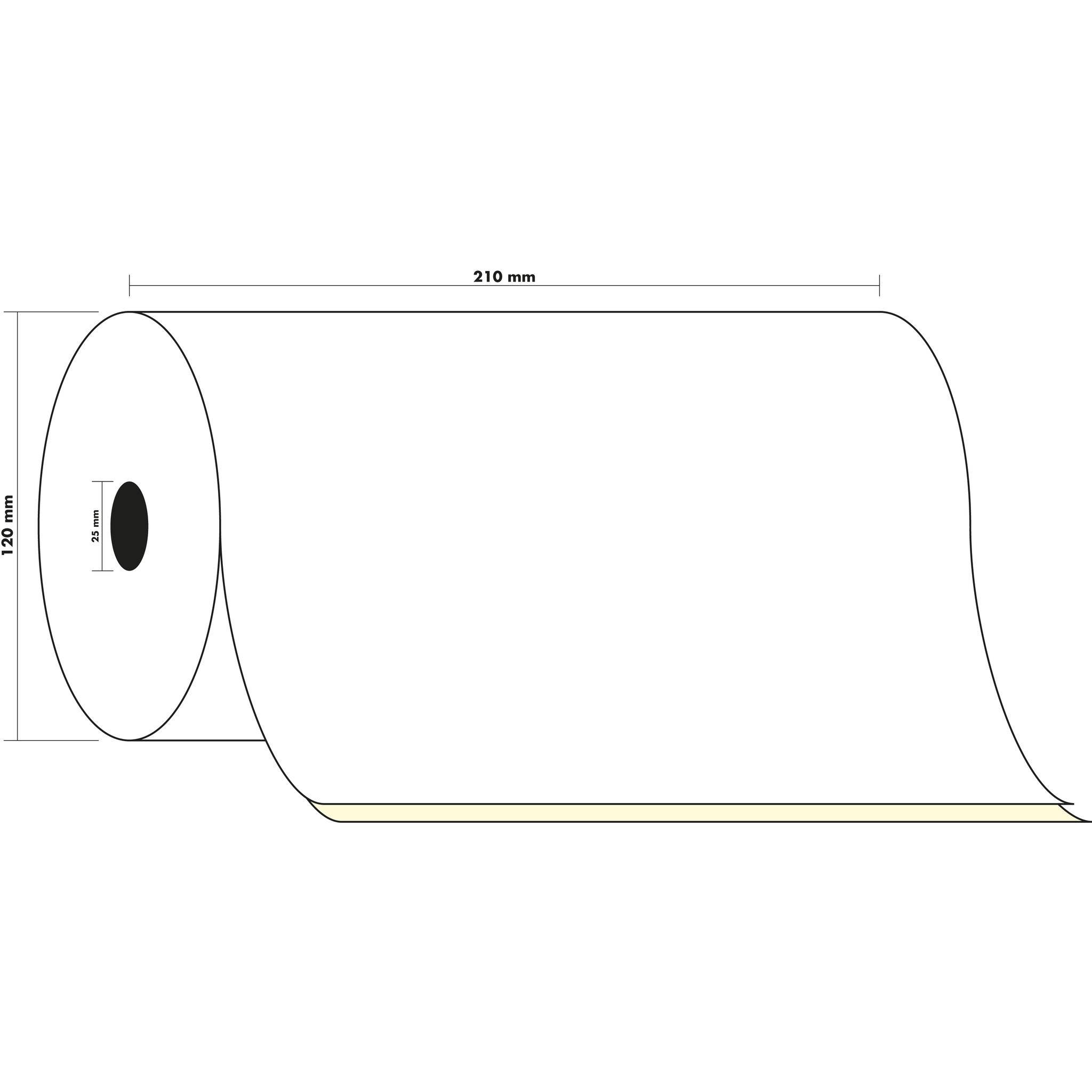 Exacompta 6x Rolle 2-lagig Telex 57g B:210mm Kern 25mm L:70m Weiß 52122E
