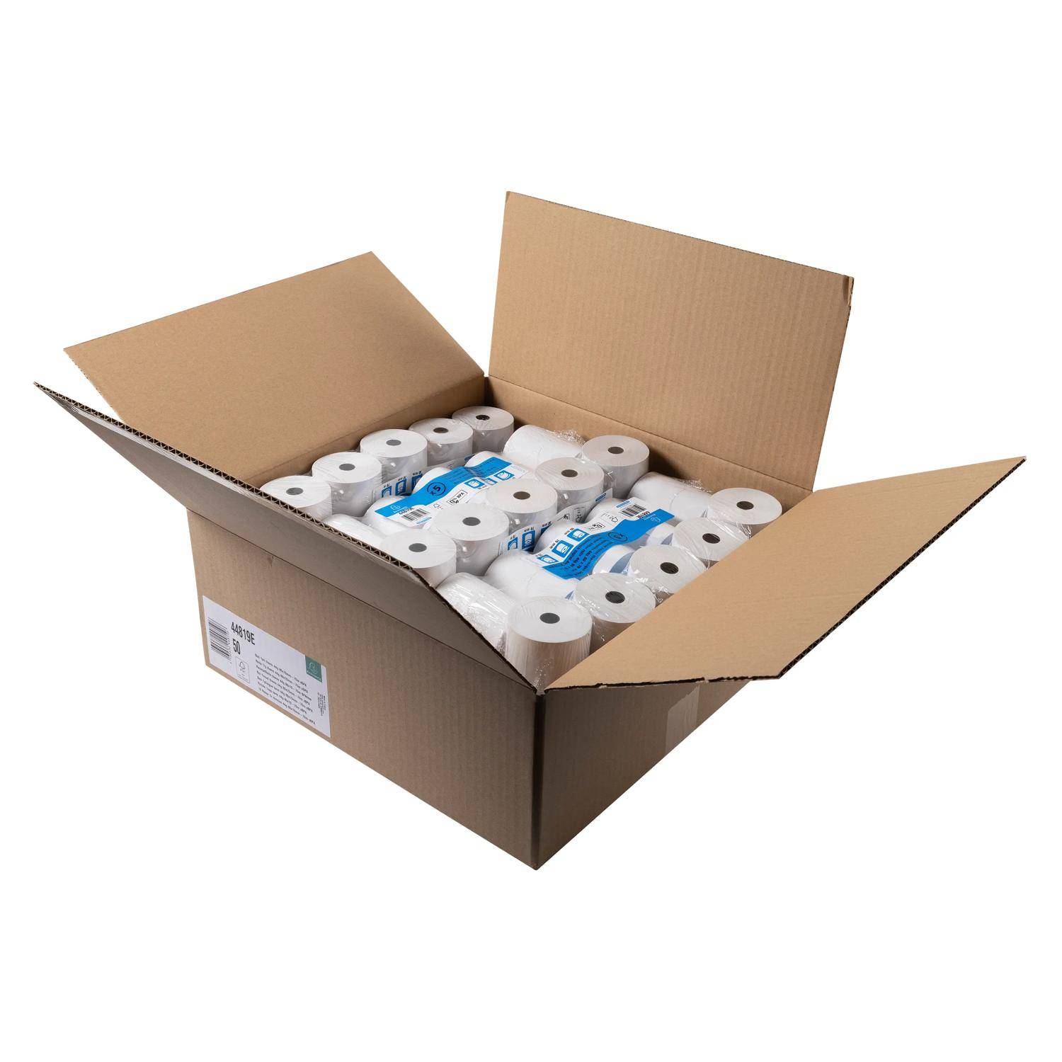 Exacompta 50x 1-lagige thermische Kassenrolle 80x68mm, 70m, 48g/m2, Weiß, 44819E