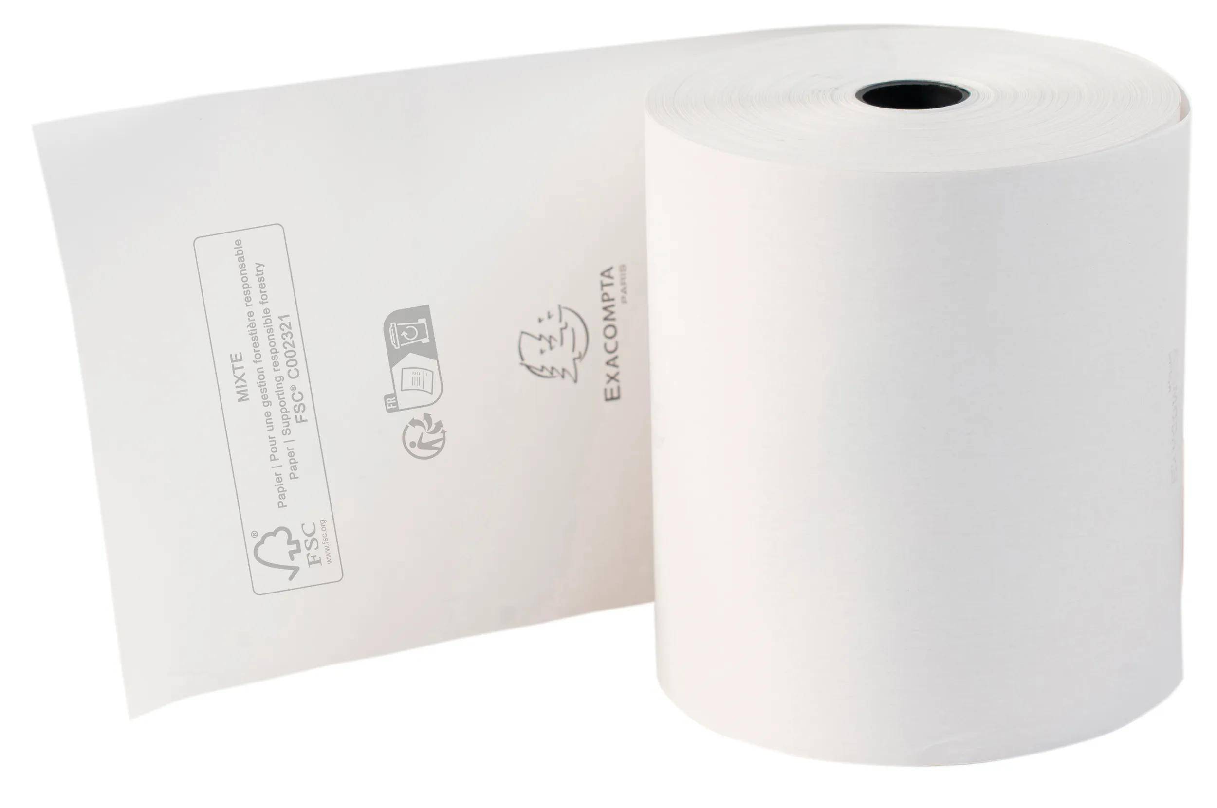 Exacompta 48x 1-lagige thermische Kassenrolle 48g 80x70 mm L: 72 mm Weiß 43821E