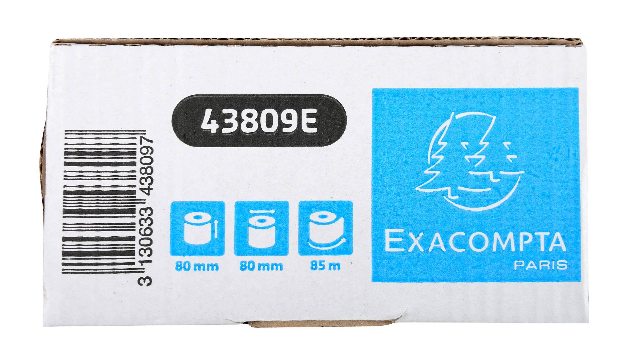Exacompta 30x Rolle 1-lagig thermisch Kasse 48g B: 80mm L: 90m Weiß 43809E