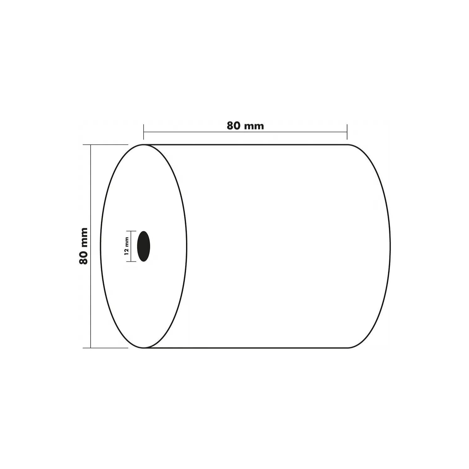 Exacompta 30x Thermorolle Kasse 1-lagig 55g 80x80mmm BPA-frei Weiß 43706SE