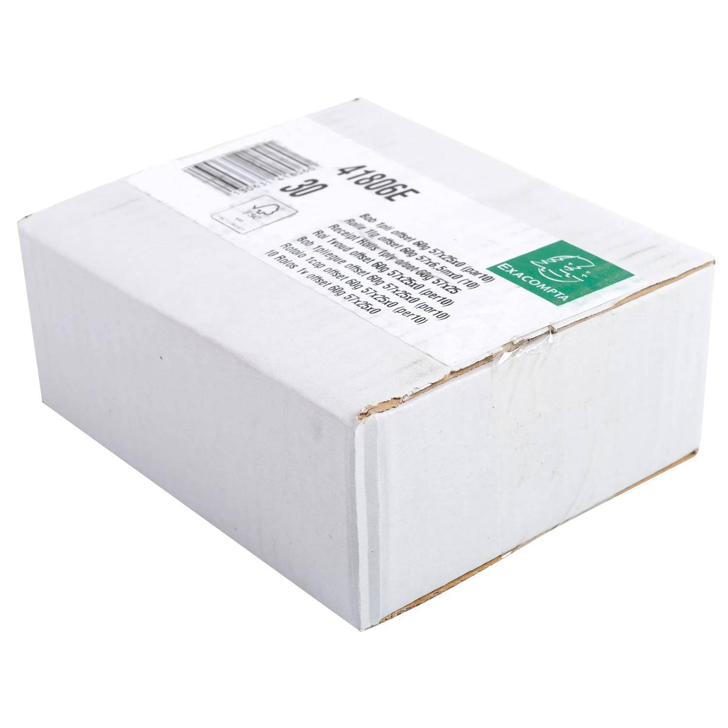 Exacompta 30x Rolle 1-lagig Offset Tischrechner 60g B: 57mm L: 65m Weiß 41806E