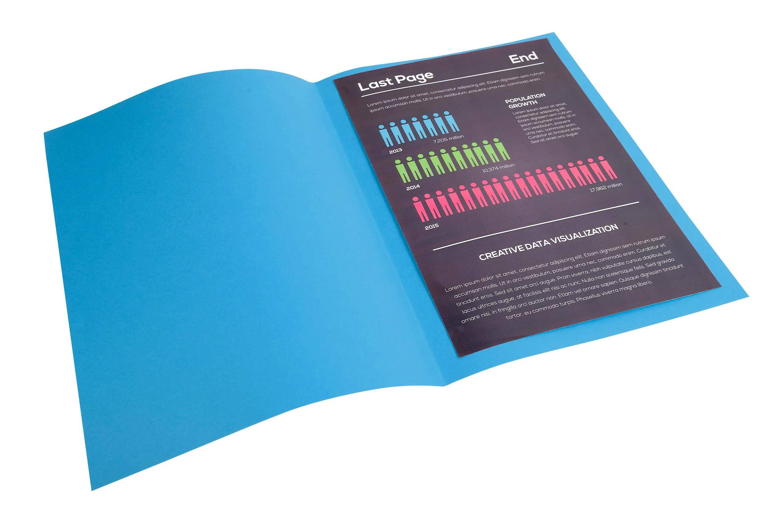 Exacompta 100er Packung Aktendeckel ROCK''S 210 24x32cm - Blau - 210019E