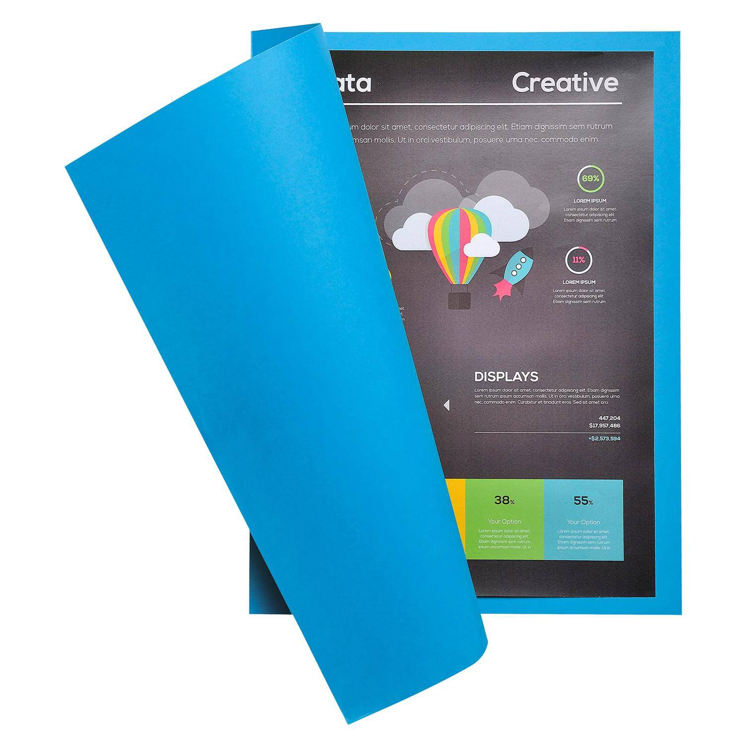 Exacompta 10x 10er Packung ROCK''S 210 24x32cm - Blau - 217119E