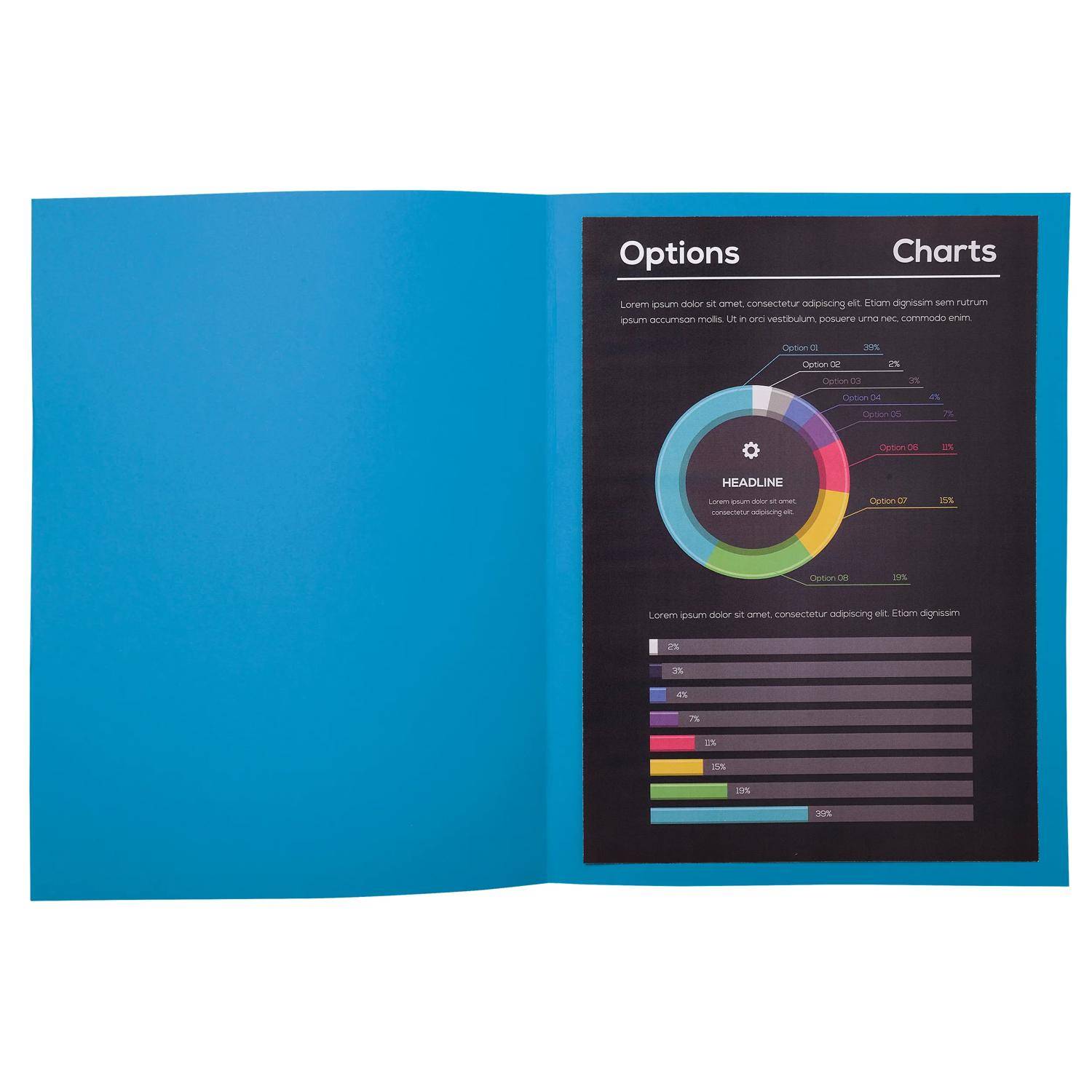 Exacompta 100er Packung Aktendeckel ROCK''S 210 24x32cm - Blau - 210019E