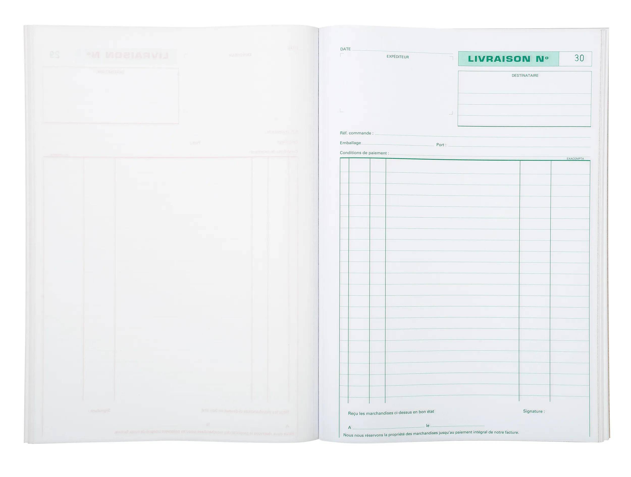 Exacompta 5x DELIVERY BOOKDUPLICATE 297X210 CARBON.50 - 13162E