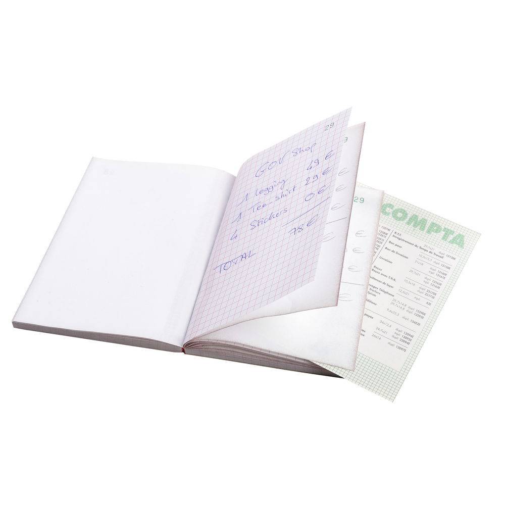 Exacompta 10x Durchschreibebuch A6 kariert 50 Blatt, dreifache Ausführung, 3241E