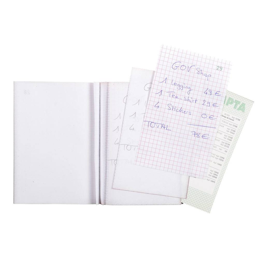 Exacompta 10x Durchschreibebuch A6 kariert 50 Blatt, dreifache Ausführung, 3241E