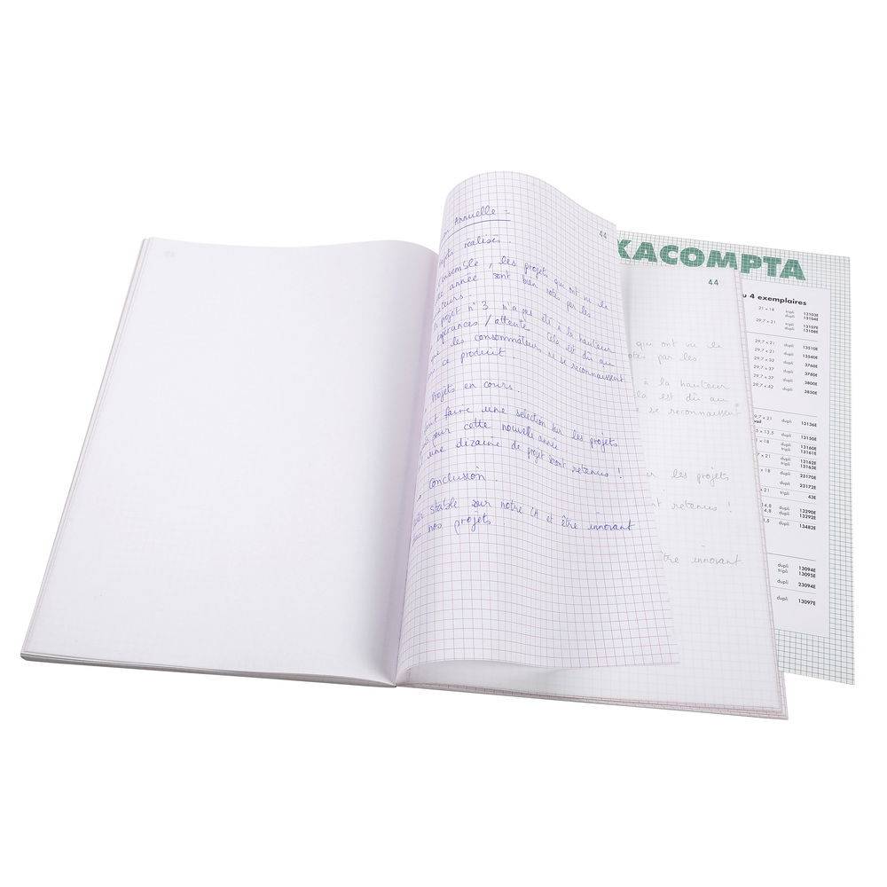 Exacompta 5x Durchschreibebuch A4 kariert 50 Blatt, doppelte Ausführung - 3300E