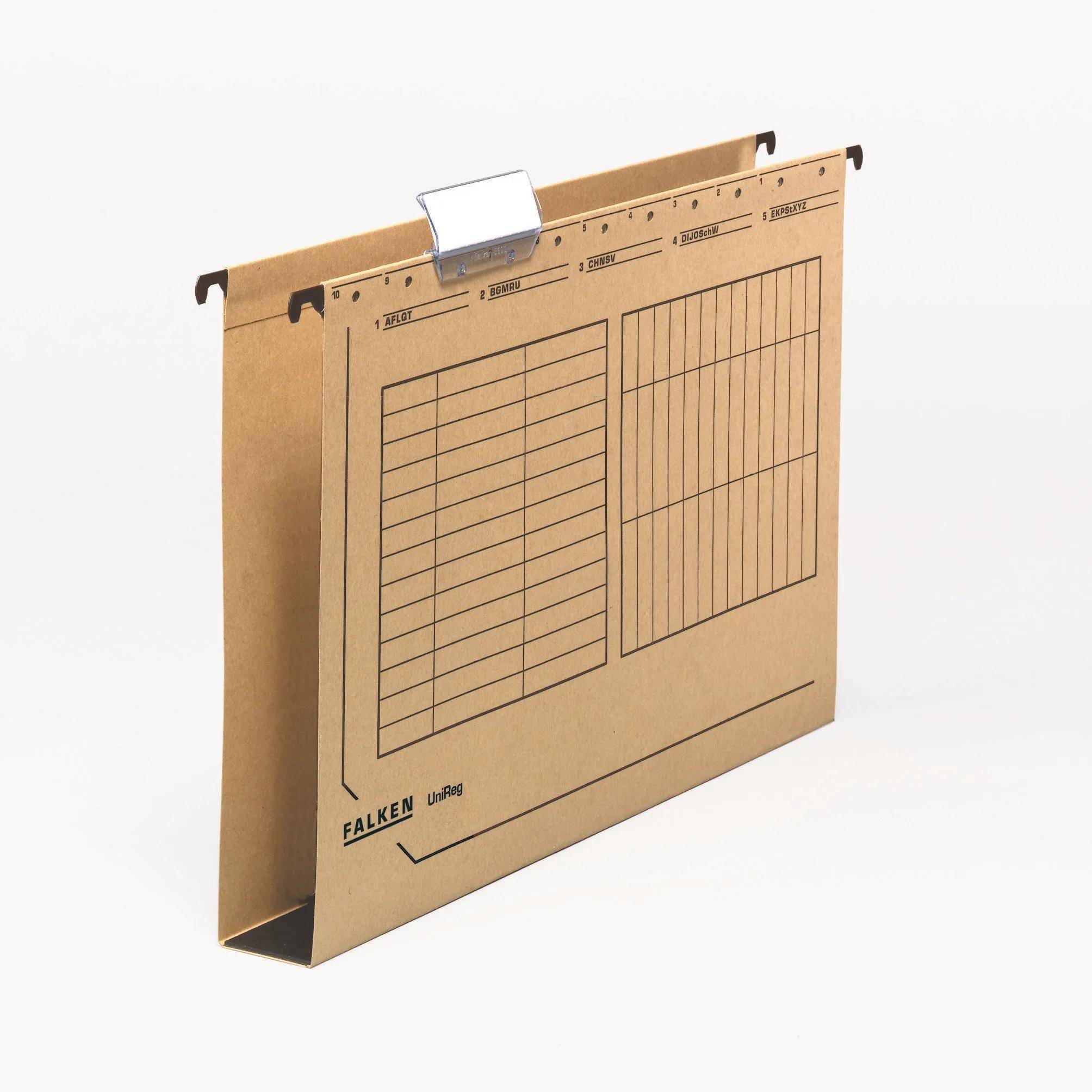 Falken 25x Hängesammler UniReg 320g/m2-Kraftkarton 4cm Braun 11288131F