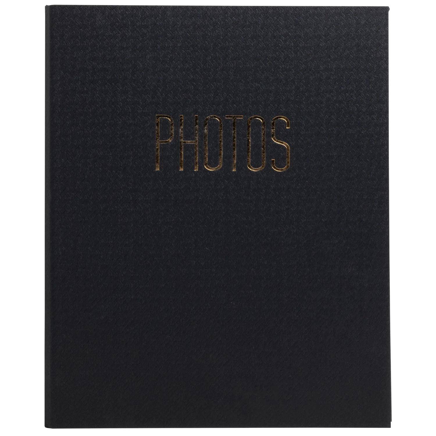 Exacompta Fotoalbum Ringmechanik 60 schwarze Seiten 32x26x4 cm Schwarz 17601E
