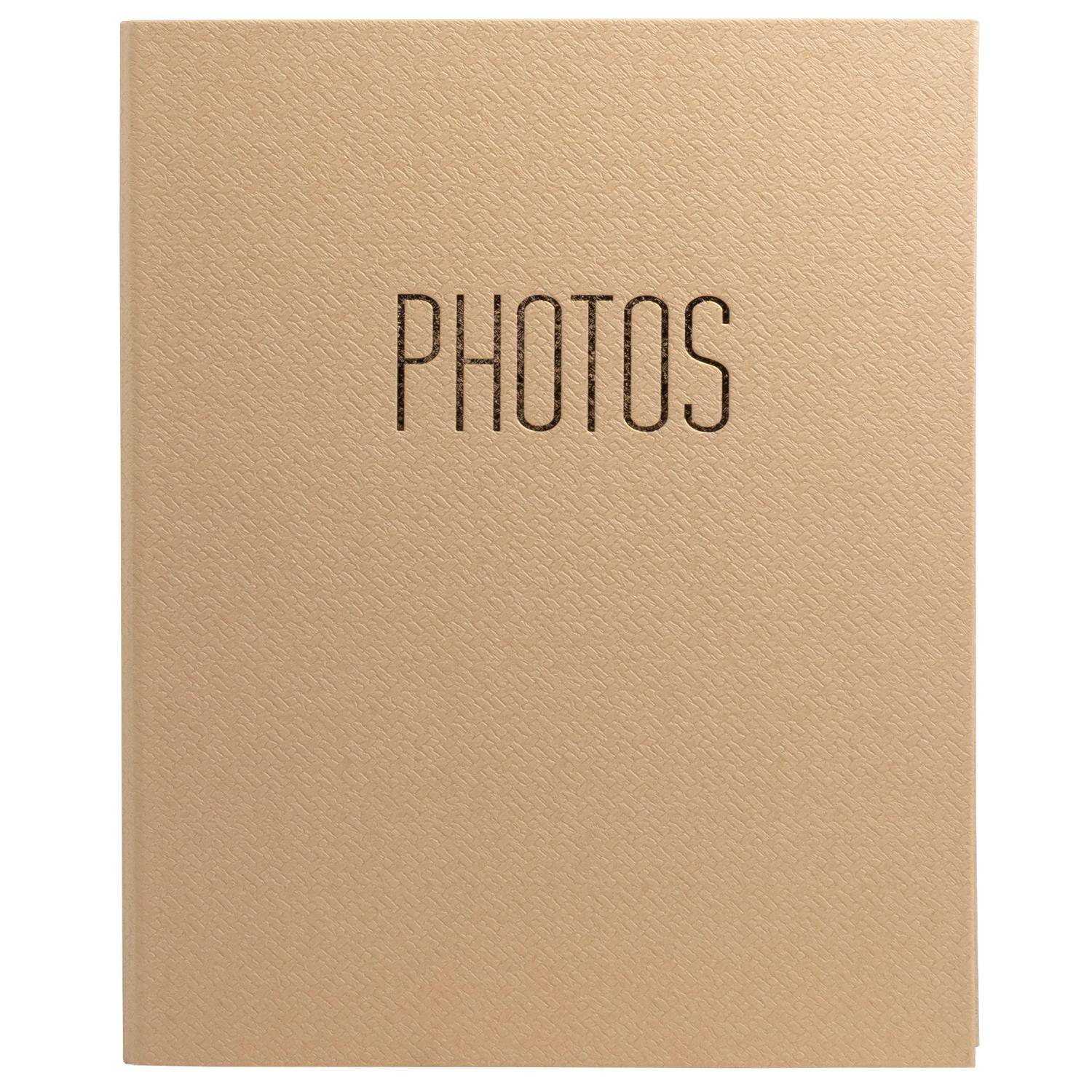 Exacompta Fotoalbum Ringmechanik 60 schwarze Seiten 32x26x4 cm Beige 17602E