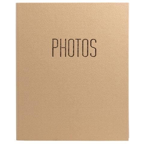 Exacompta Fotoalbum Ringmechanik 60 schwarze Seiten 32x26x4 cm Beige 17602E