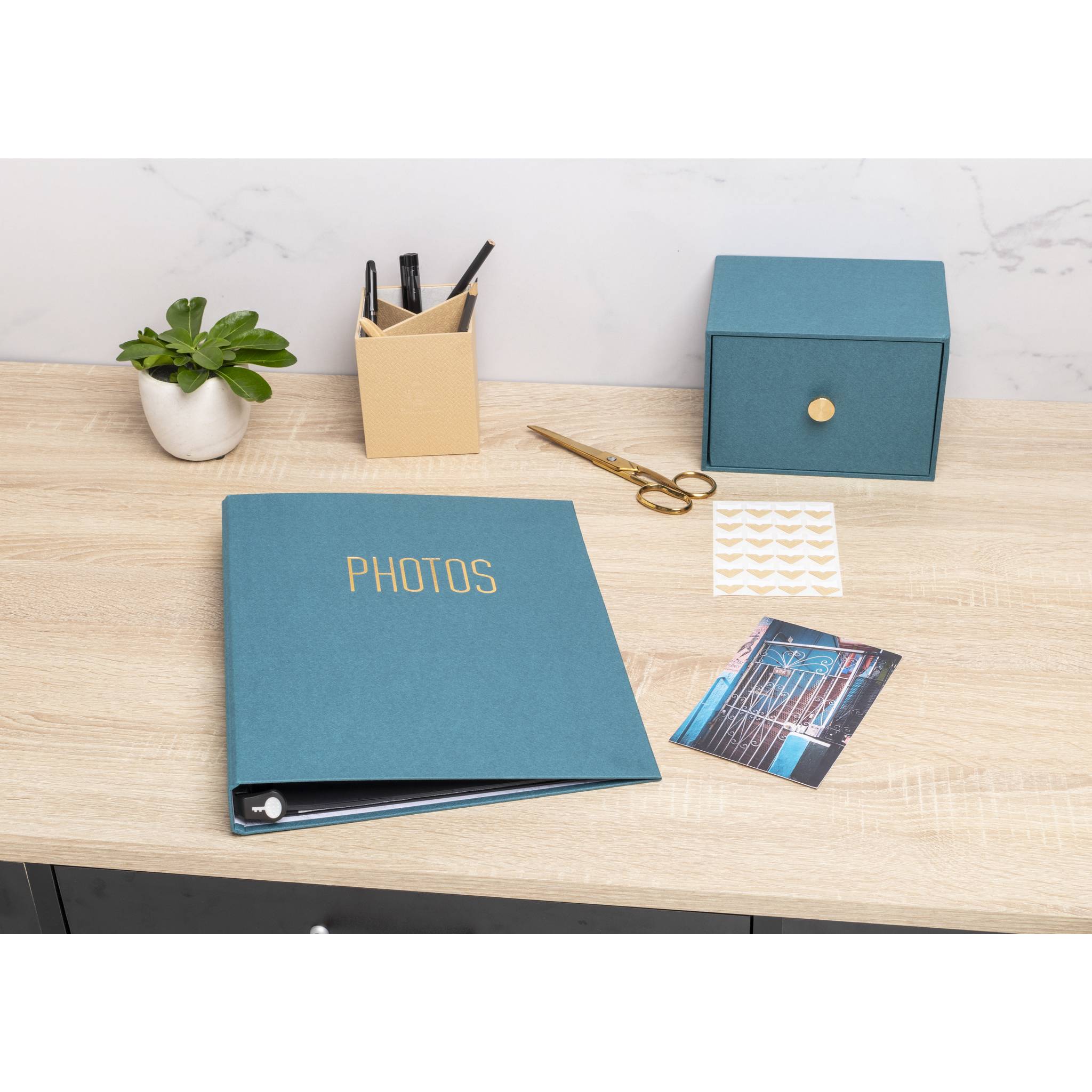 Exacompta Fotoalbum Ringmechanik 60 schwarze Seiten 32x26x4 cm canard 17603E