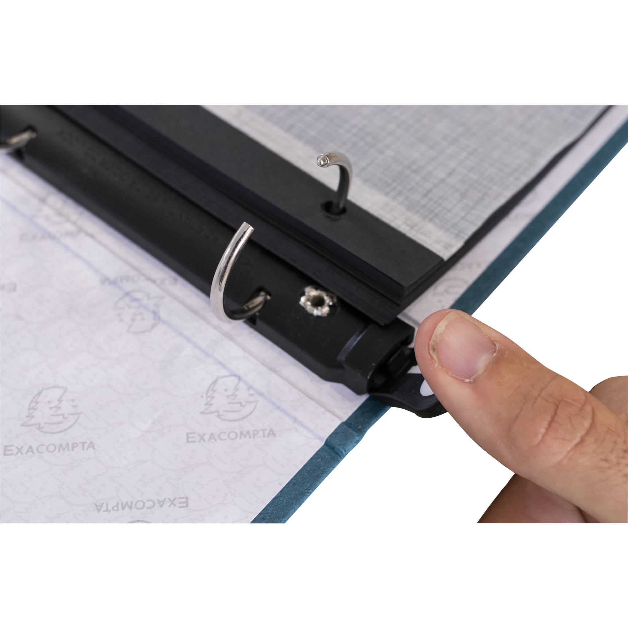 Exacompta Fotoalbum Ringmechanik 60 schwarze Seiten 32x26x4 cm canard 17603E