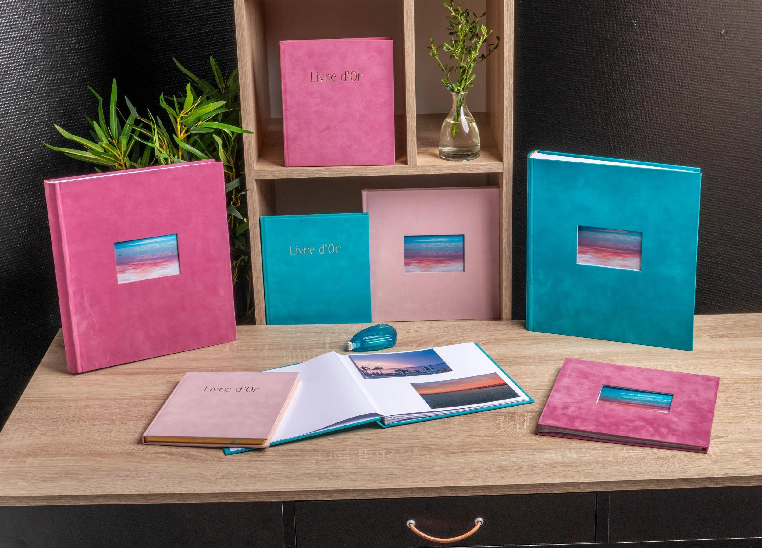 Exacompta Gästebuch, 140 Seiten, Goldschnitt, Skandi - Türkis - 389E