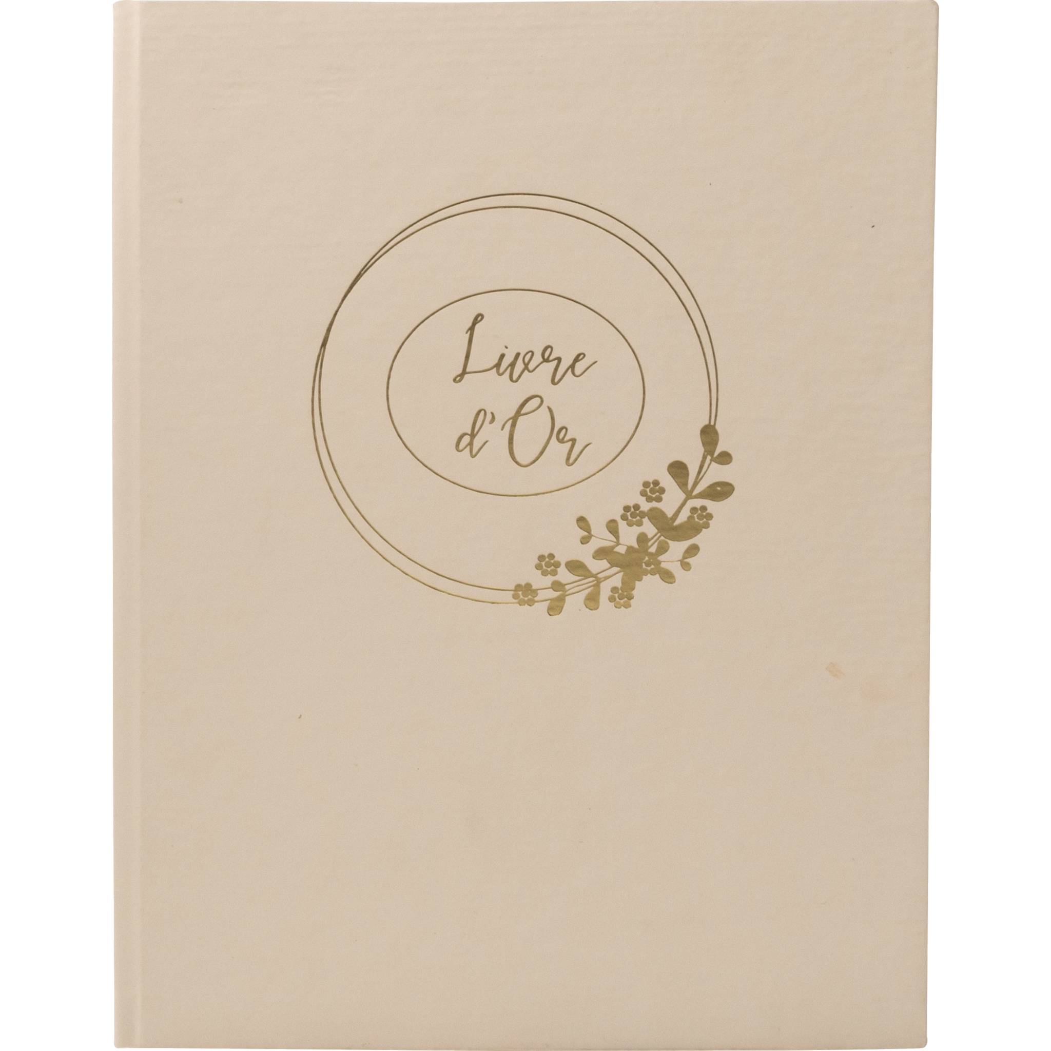 Exacompta Gästebuch, 100 Seiten, Goldschnitt, Ringflower - Latte - 47633E