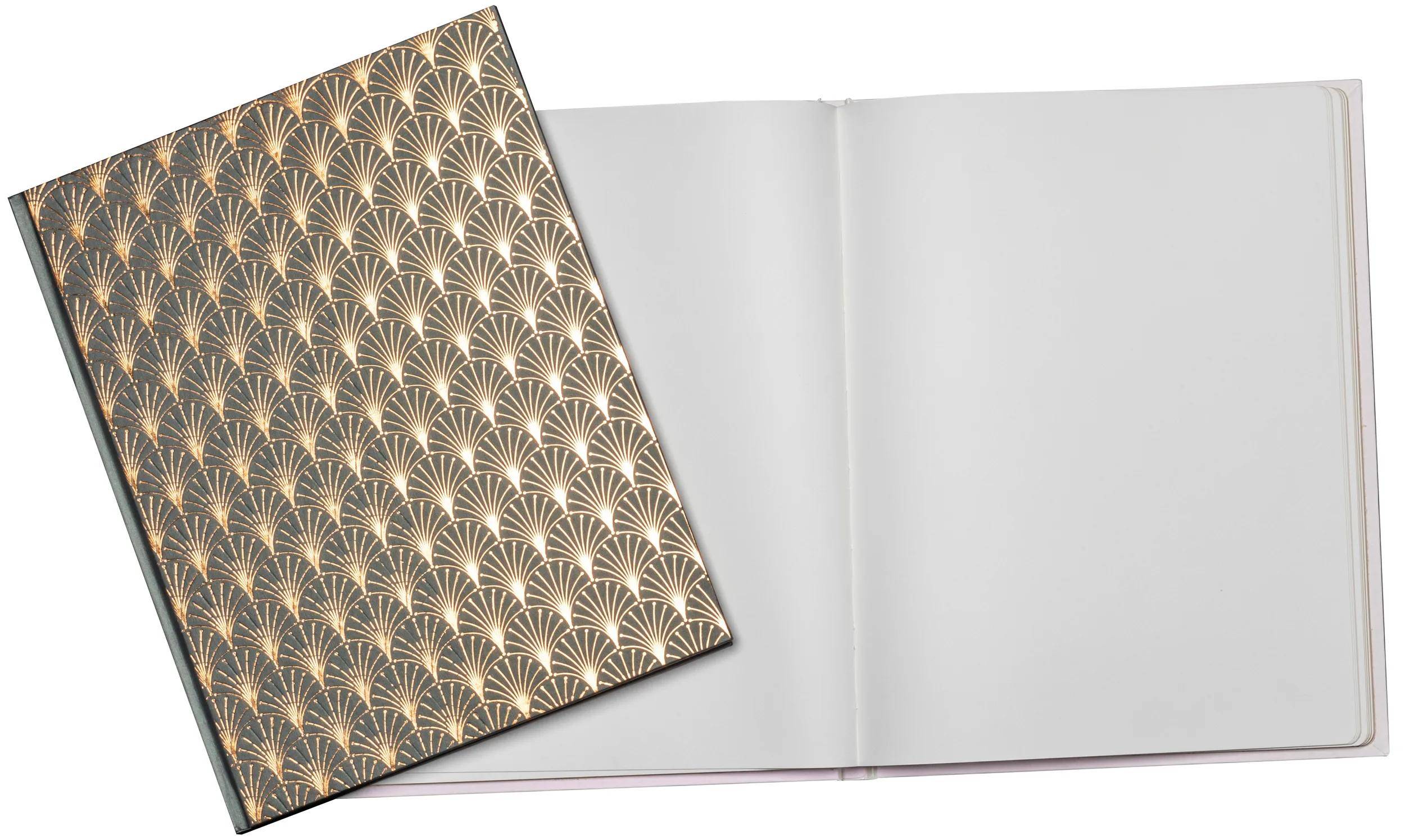 Exacompta Gästebuch, 100 Seiten, Goldschnitt, Néo Déco - Schwarz - 47985E