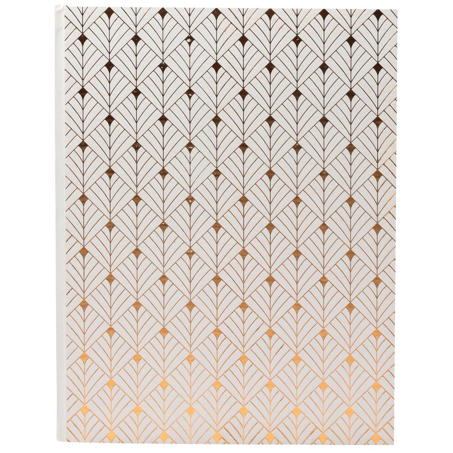 Exacompta Gästebuch, 100 Seiten, Goldschnitt, Néo Déco - Weiß - 47987E
