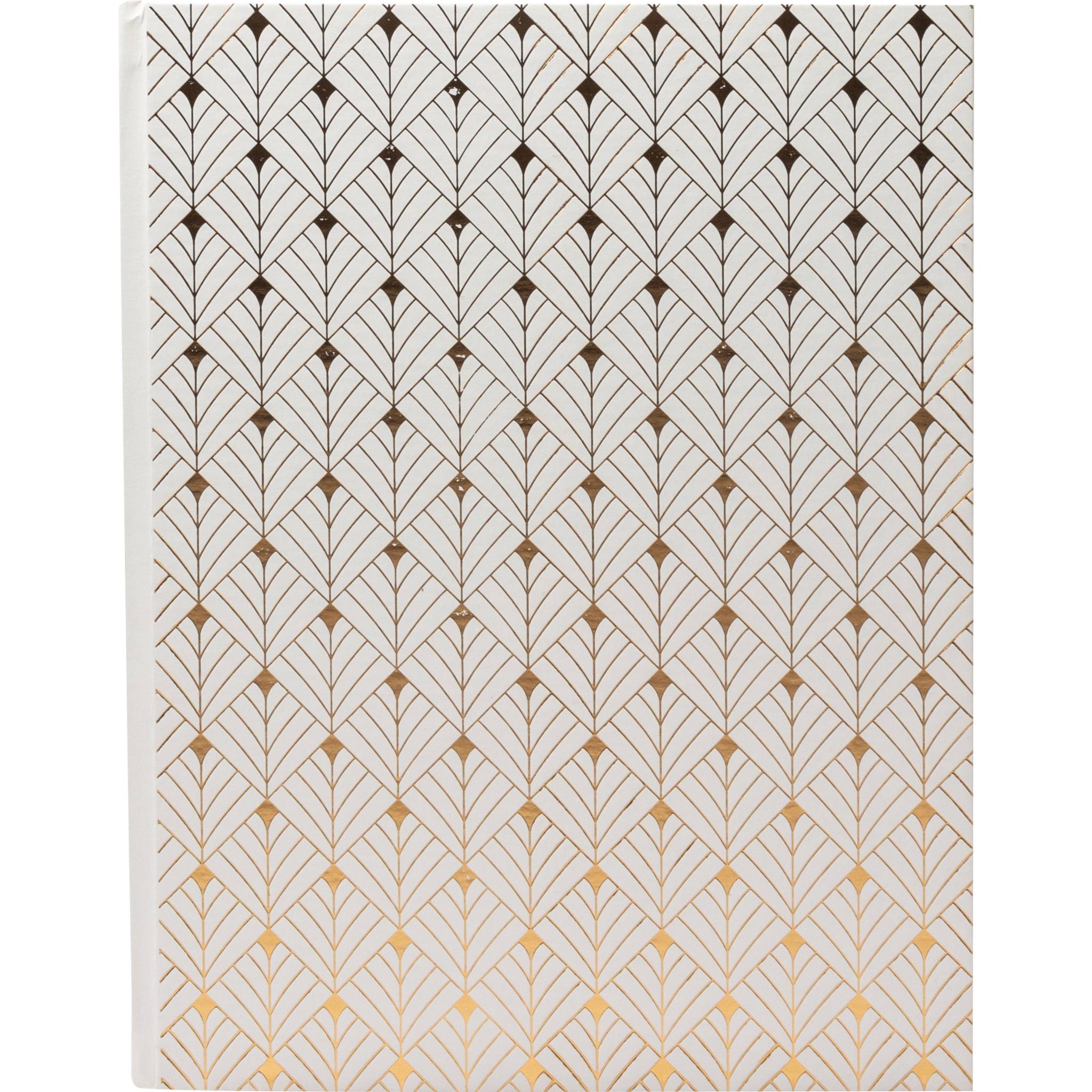 Exacompta Gästebuch, 100 Seiten, Goldschnitt, Néo Déco - Weiß - 47987E