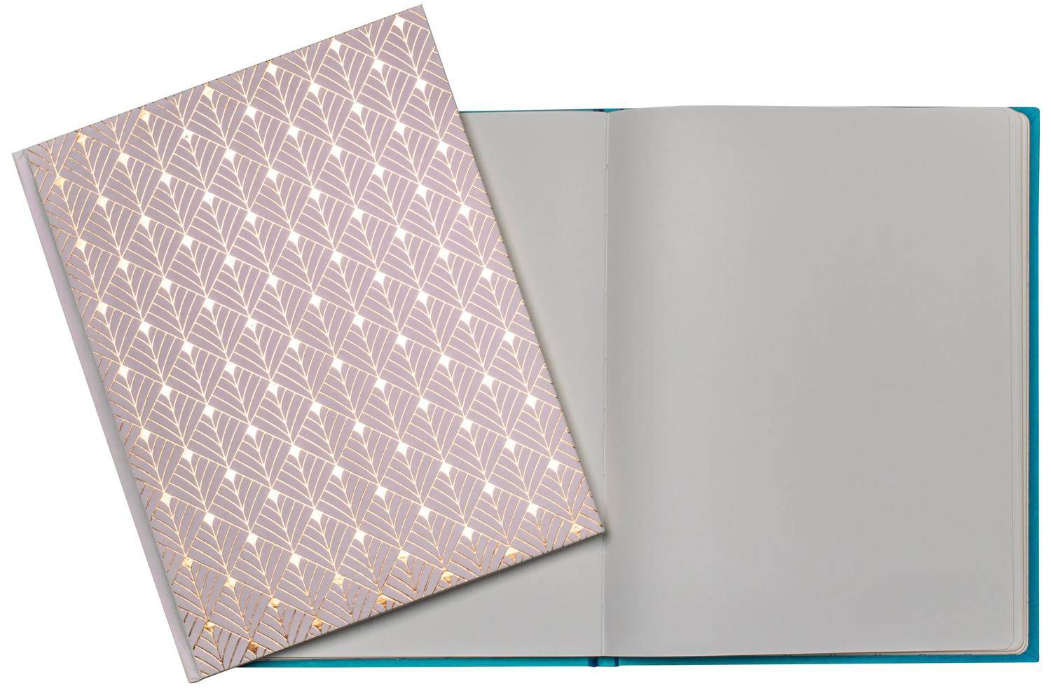 Exacompta Gästebuch, 100 Seiten, Goldschnitt, Néo Déco - Weiß - 47987E