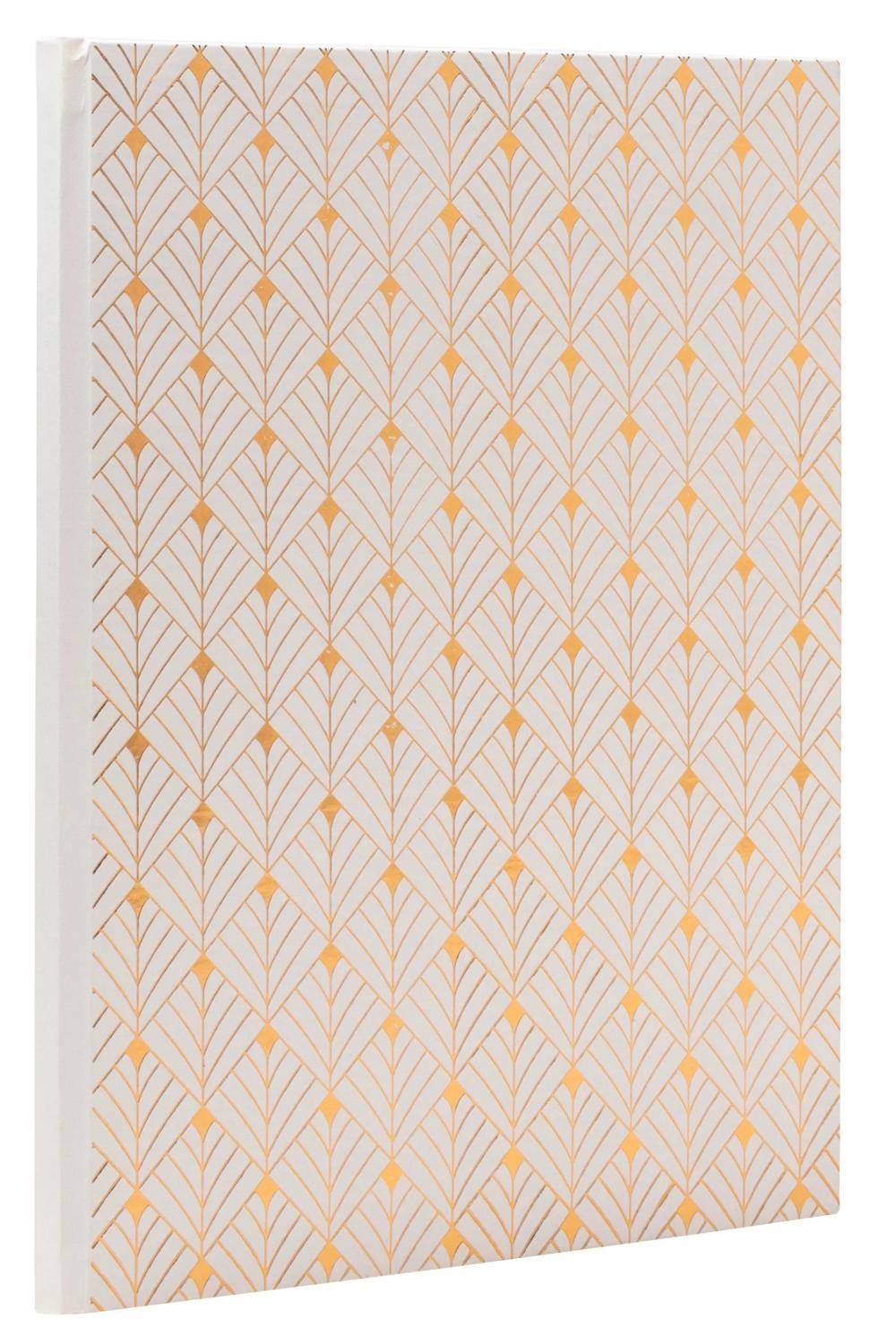 Exacompta Gästebuch, 100 Seiten, Goldschnitt, Néo Déco - Weiß - 47987E