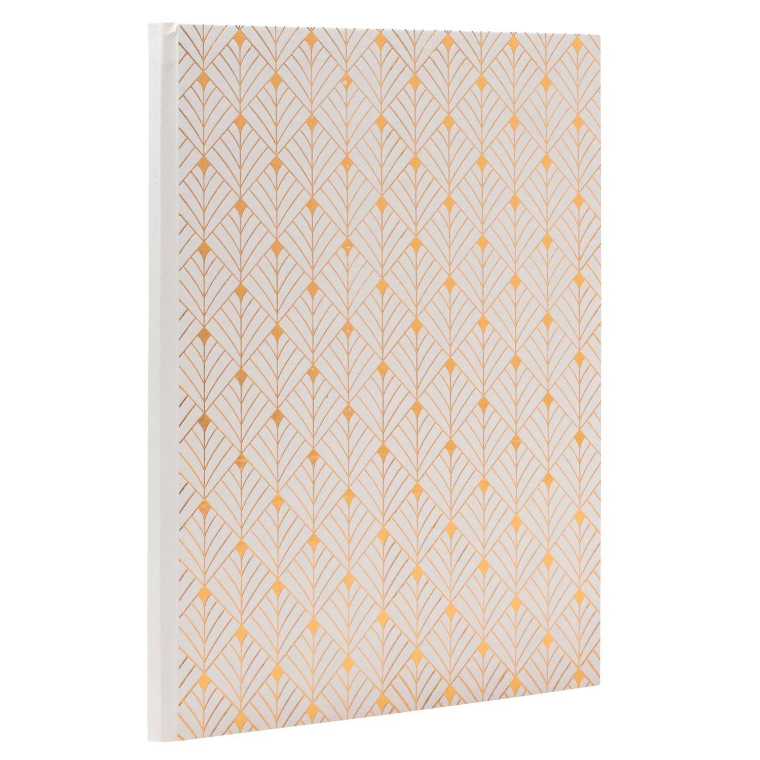 Exacompta Gästebuch, 100 Seiten, Goldschnitt, Néo Déco - Weiß - 47987E