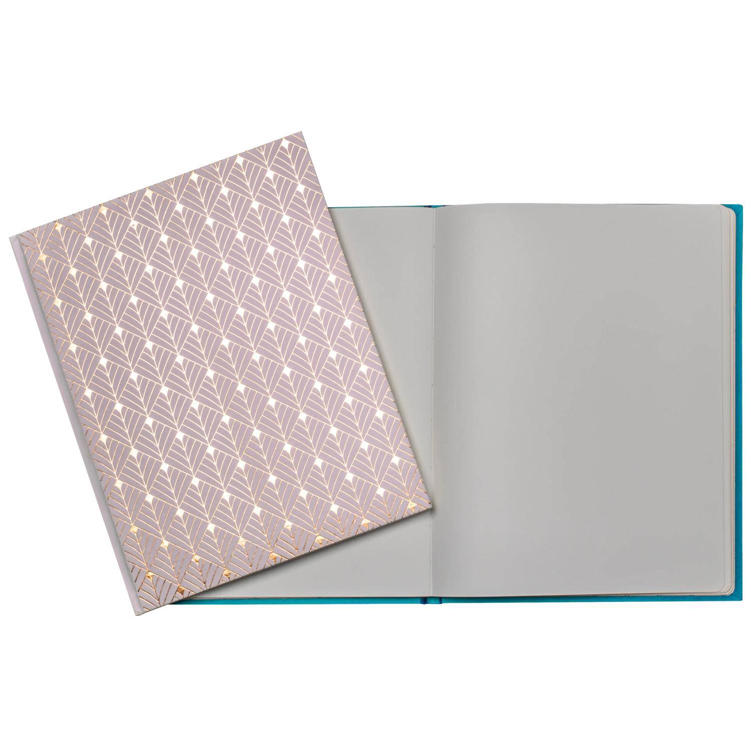 Exacompta Gästebuch, 100 Seiten, Goldschnitt, Néo Déco - Weiß - 47987E