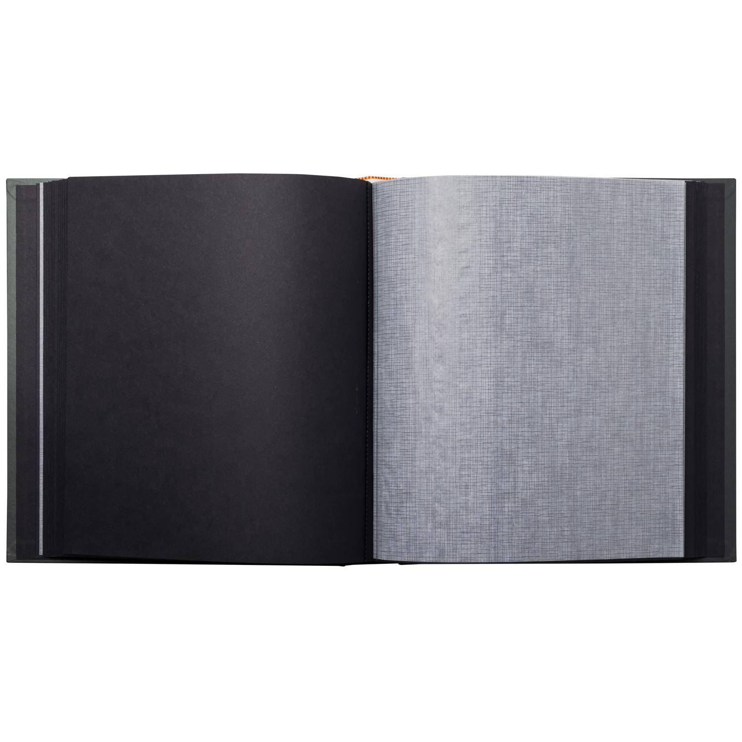 Exacompta Fotoalbum, 60 schwarze Seiten, Néo Déco - Schwarz - 16095E