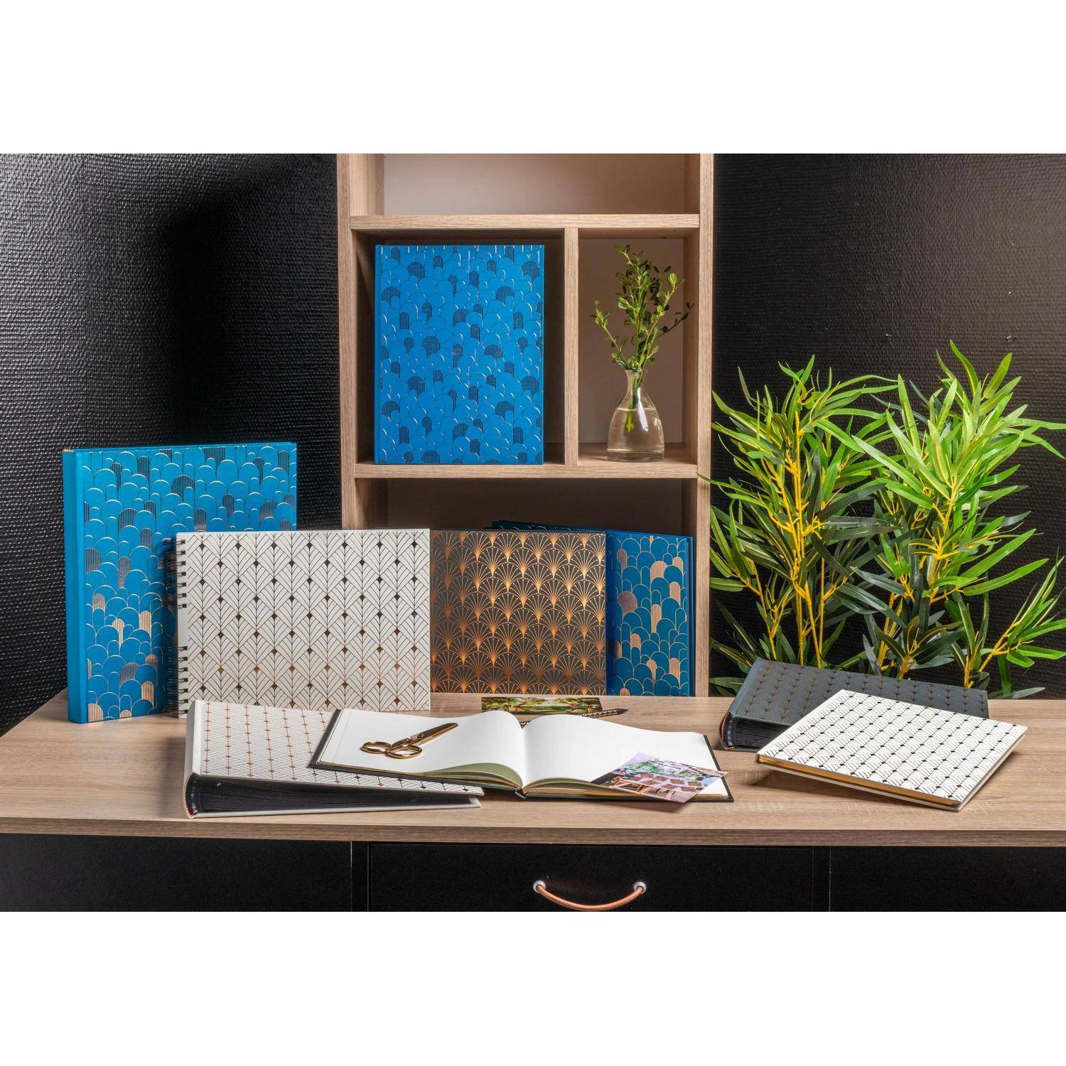 Exacompta Fotoalbum, 60 schwarze Seiten, Néo Déco - Schwarz - 16095E