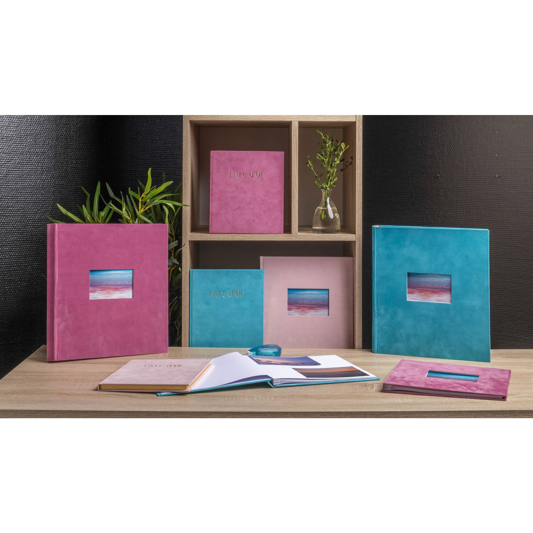 Exacompta Fotoalbum, 60 weiße Seiten, Skandi - Türkis - 16178E