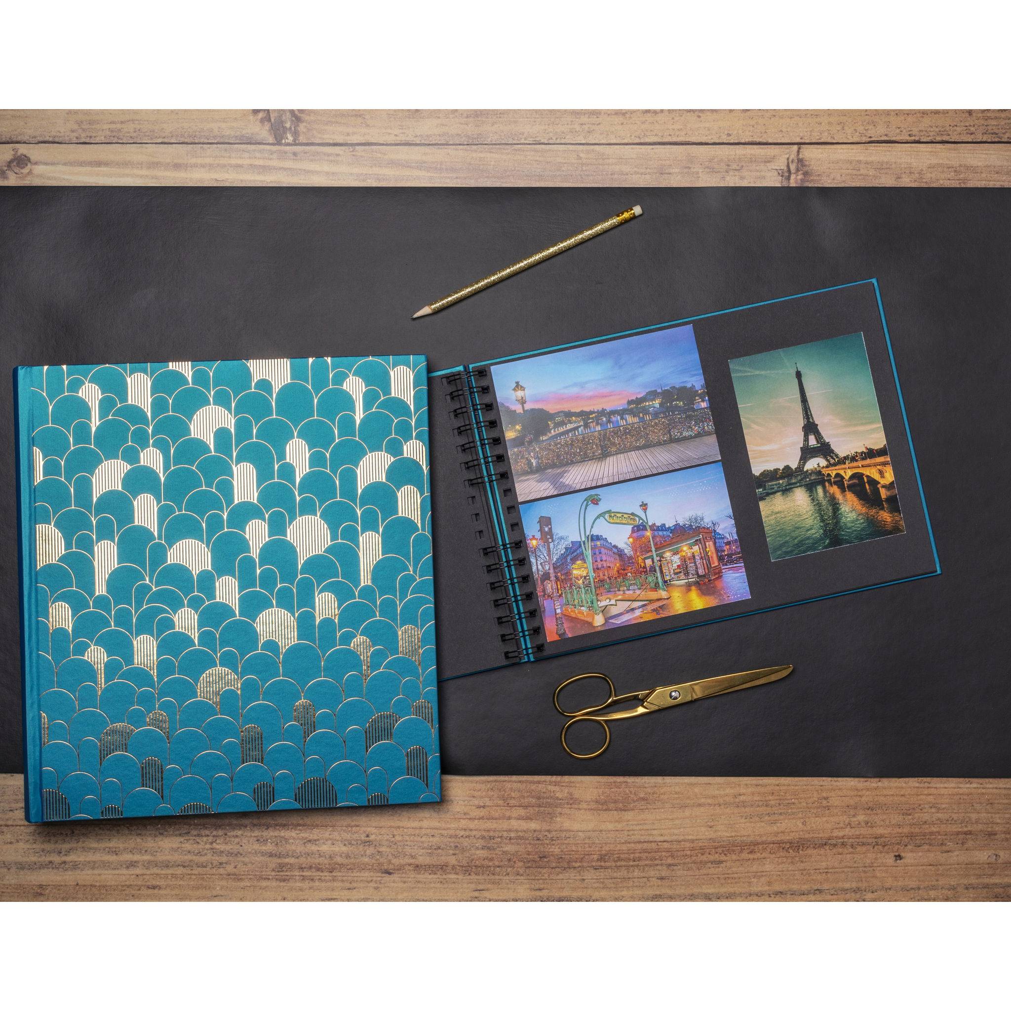 Exacompta Fotoalbum Spiralbindung 50 schwarze Seiten Bleu16296E