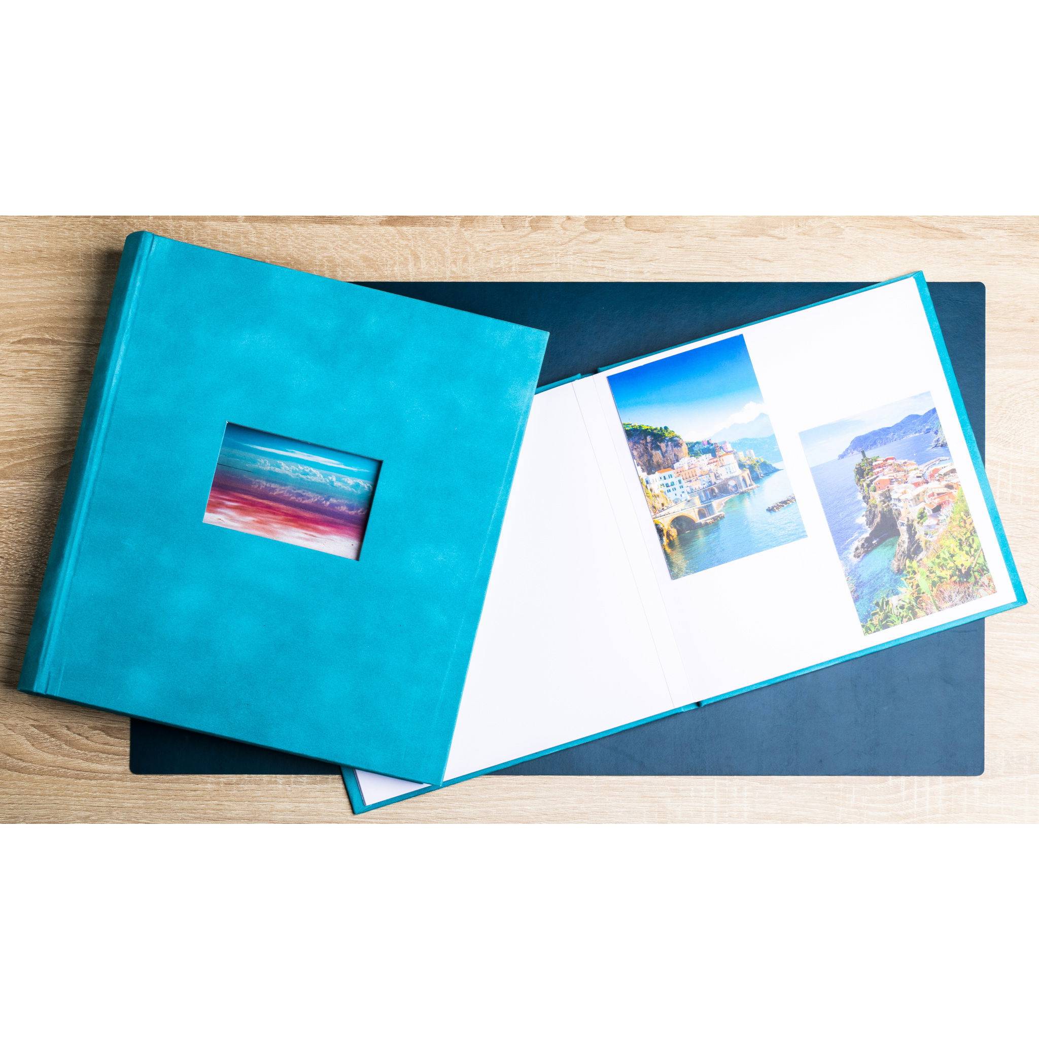 Exacompta Fotoalbum, 30 weiße Seiten, Skandi - Türkis - 16358E