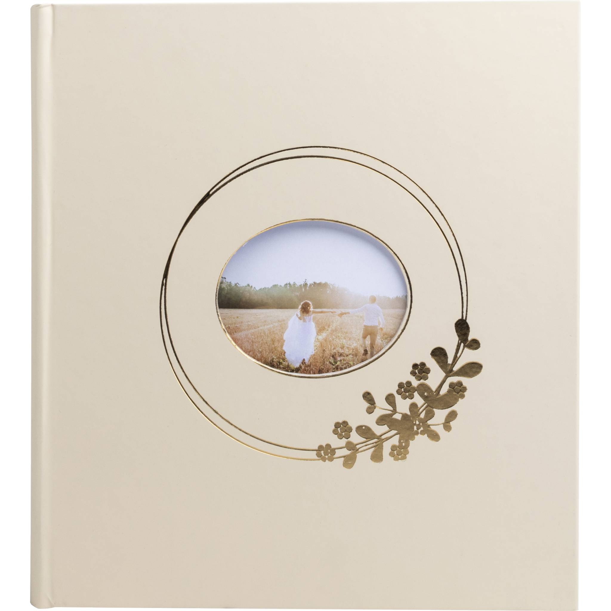 Exacompta Fotoalbum, 60 weiße Seiten, Ringflower - Latte - 16733E