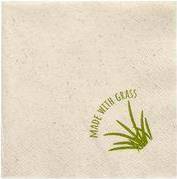 PAPSTAR Cocktail-Servietten, 240 x 240 mm, 2-lagig, natur 1/4 Falz, Tissue (mit 15% Grasanteil)