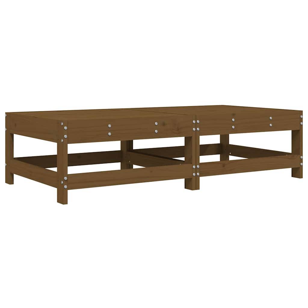 vidaXL Gartenhocker mit Kissen 2 Stk. Honigbraun Massivholz Kiefer