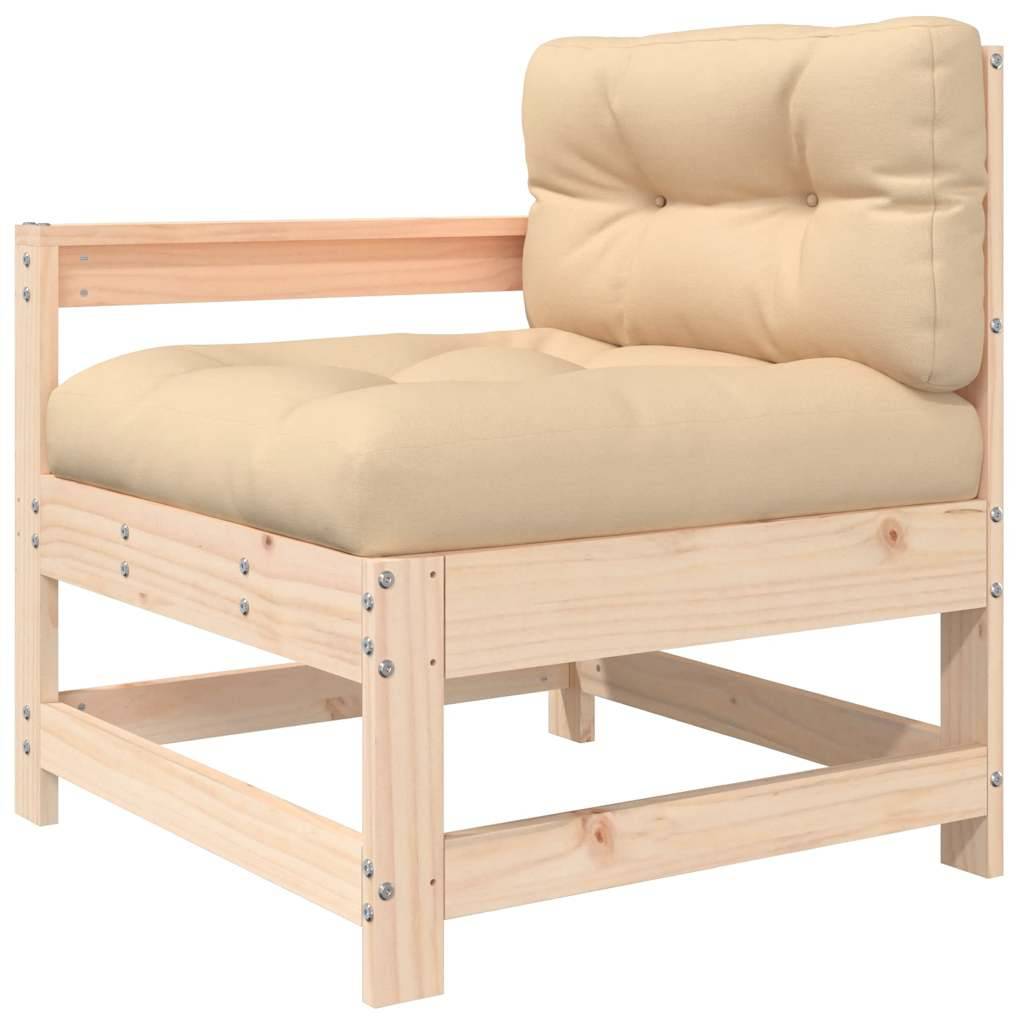 vidaXL 3-tlg. Garten-Lounge-Set mit Kissen Massivholz
