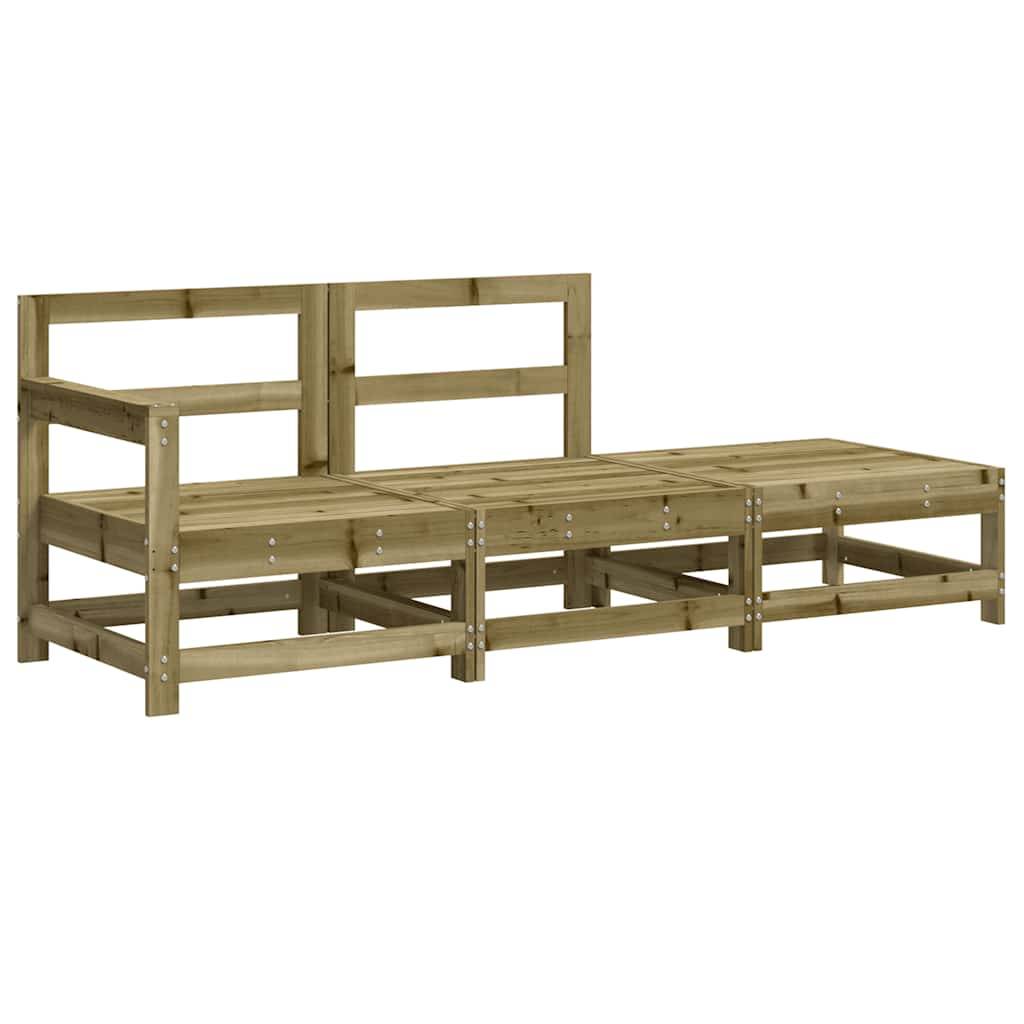 vidaXL 3-tlg. Garten-Lounge-Set mit Kissen Kiefernholz Imprägniert