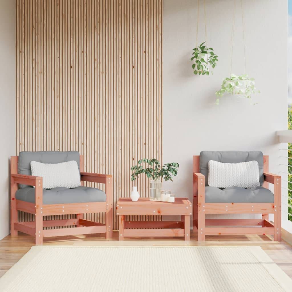 vidaXL Gartenstühle mit Kissen 2 Stk. Massivholz Douglasie
