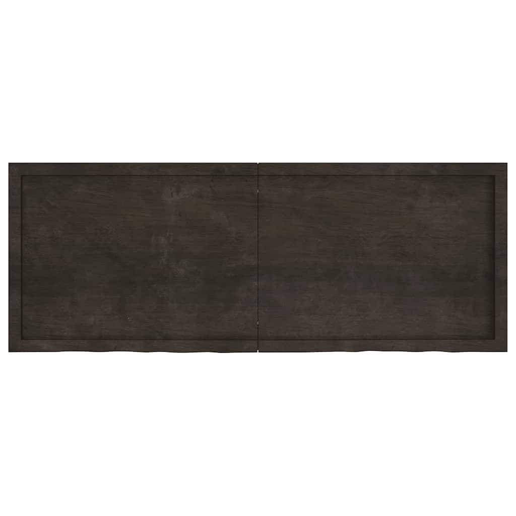 vidaXL Wandregal Dunkelbraun 160x60x(2-4)cm Massivholz Eiche Behandelt