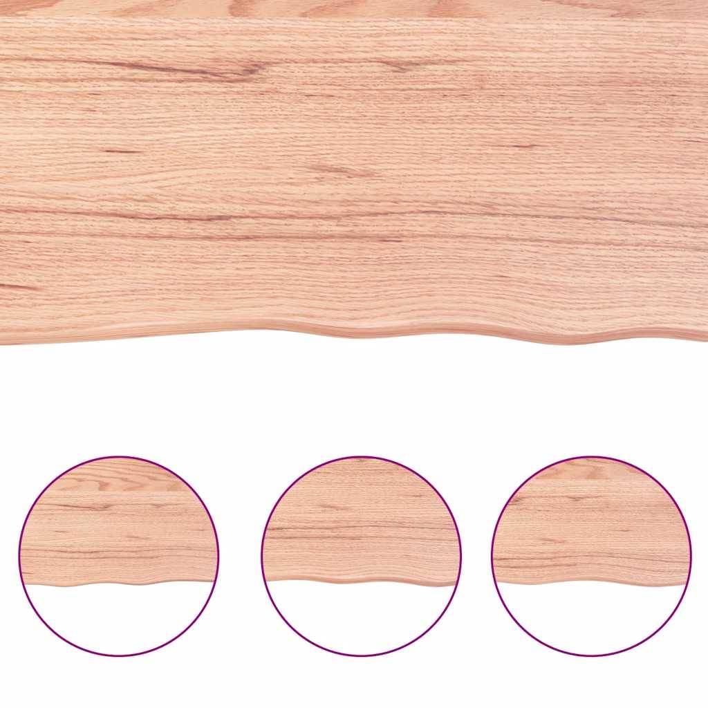 vidaXL Tischplatte 140x40x(2-4) cm Massivholz Behandelt Baumkante