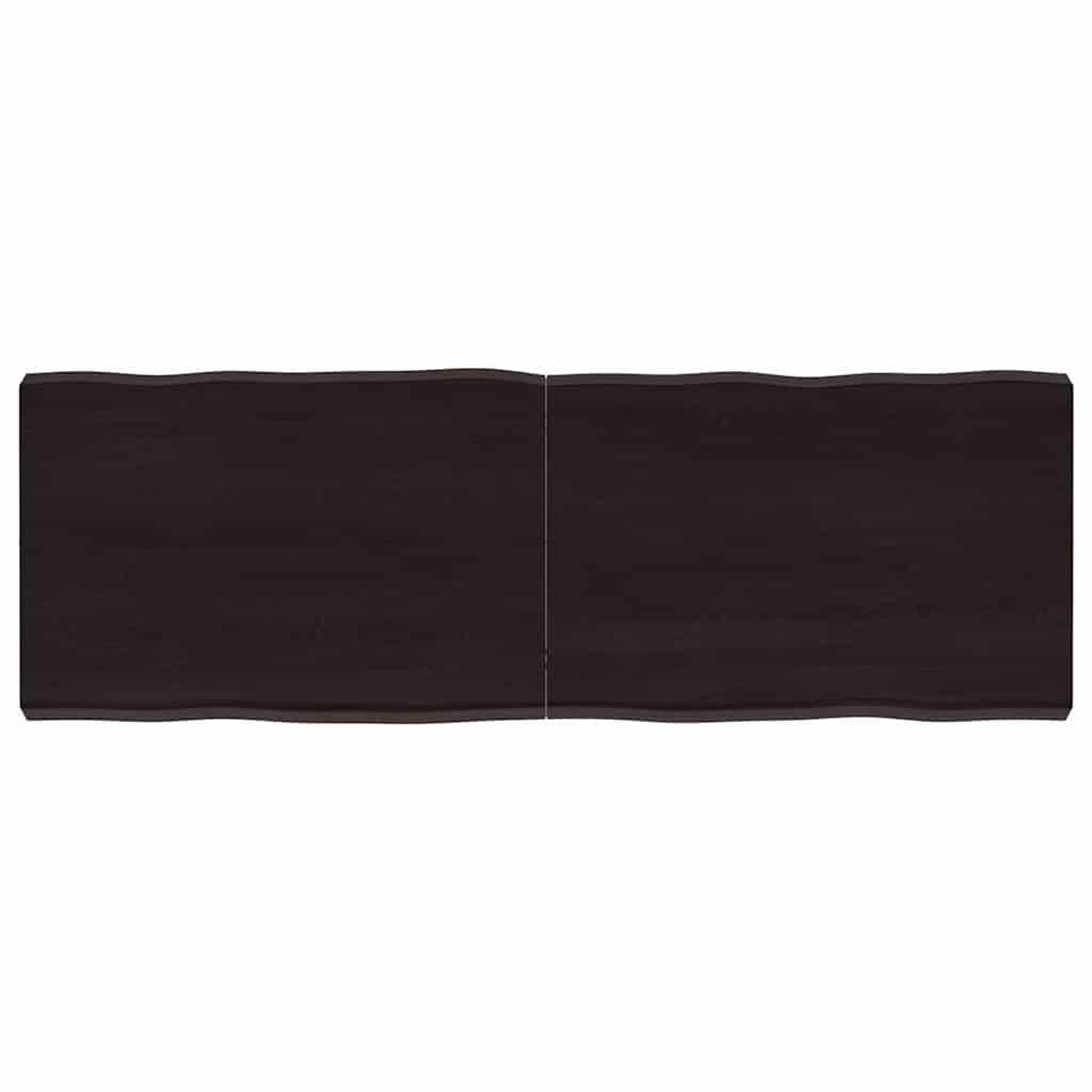 vidaXL Tischplatte 120x40x(2-6) cm Massivholz Behandelt Baumkante