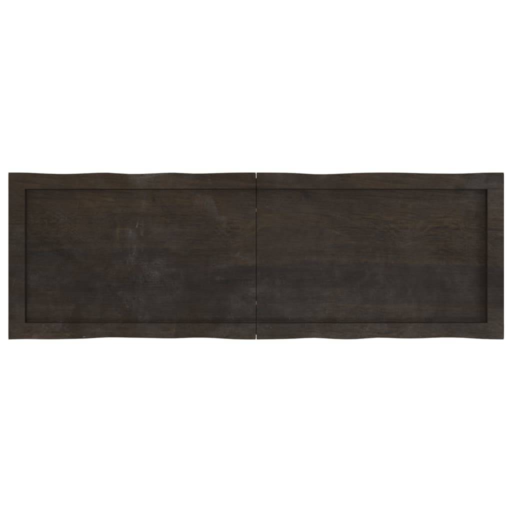 vidaXL Tischplatte 120x40x(2-6) cm Massivholz Behandelt Baumkante