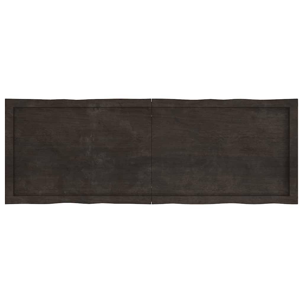 vidaXL Tischplatte 140x50x(2-6) cm Massivholz Behandelt Baumkante