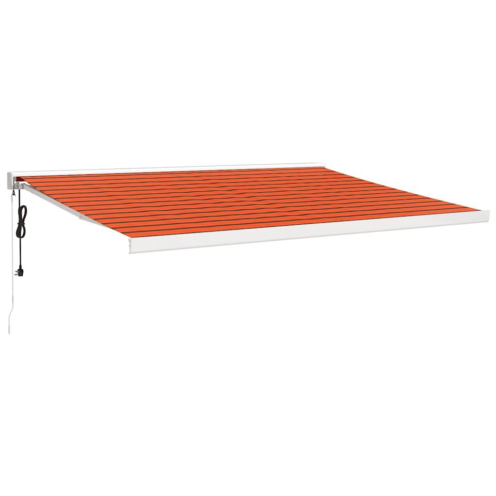 vidaXL Markise Einziehbar Orange und Braun 4x3 m Stoff & Aluminium