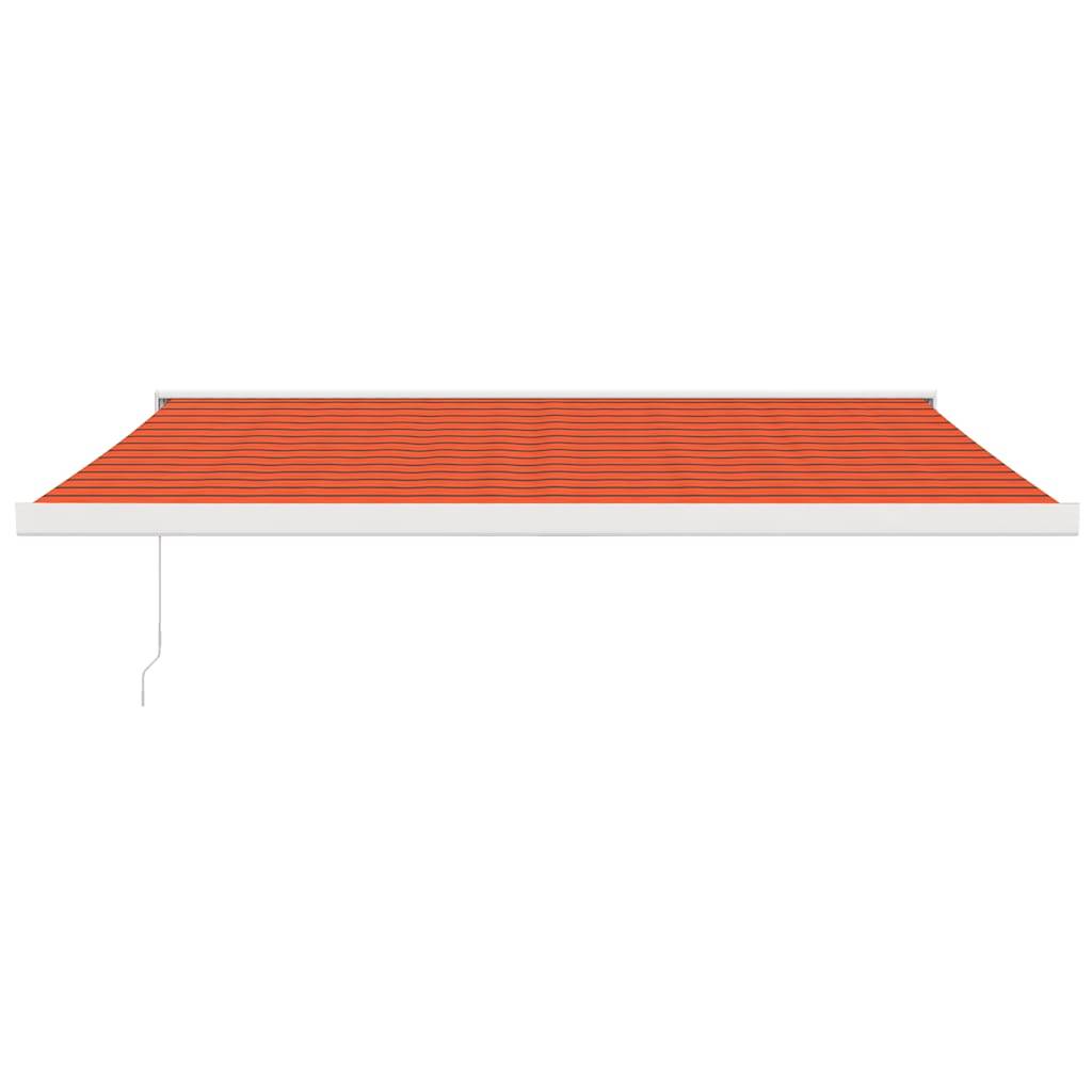 vidaXL Markise Einziehbar Orange und Braun 4x3 m Stoff & Aluminium