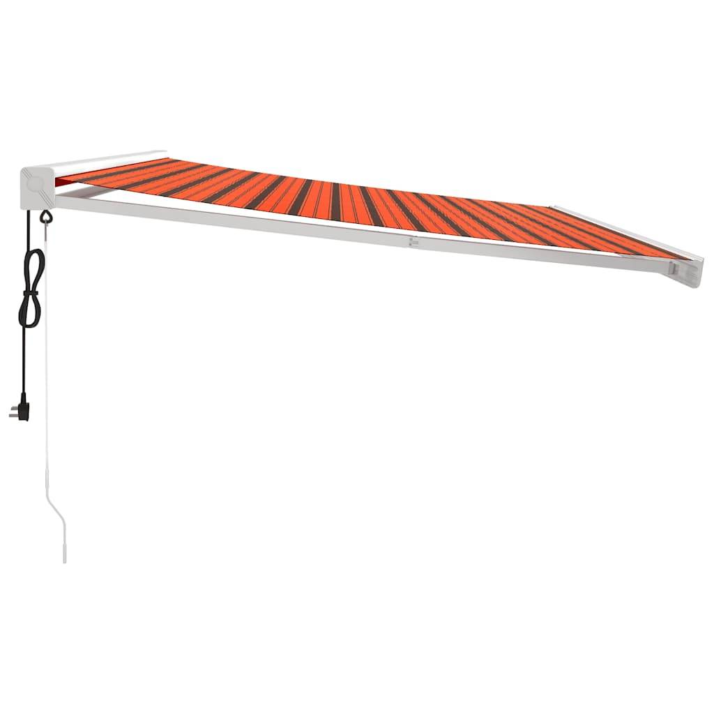 vidaXL Markise Einziehbar Orange und Braun 4,5x3 m Stoff und Aluminium